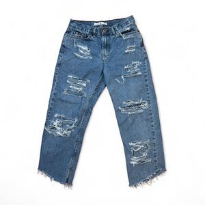 Tommy Hilfiger denim distressed cropped jeans